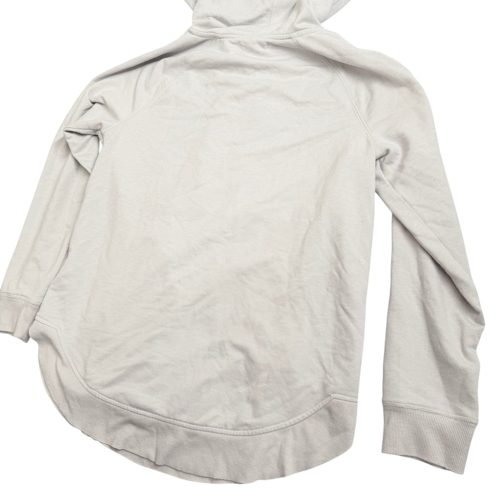 Maurices Light Gray Quilted Front Hoodie Tunic Pocket Pullover Size S - Picture 7 of 7